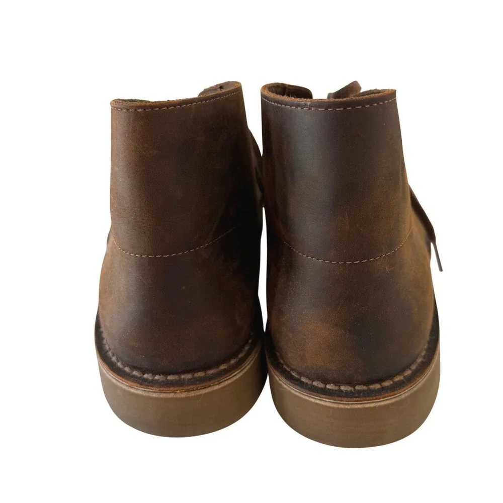 Clarks Mens Bushacre 3 Beeswax Brown Leather Chukka Boots Size 14 260822863140